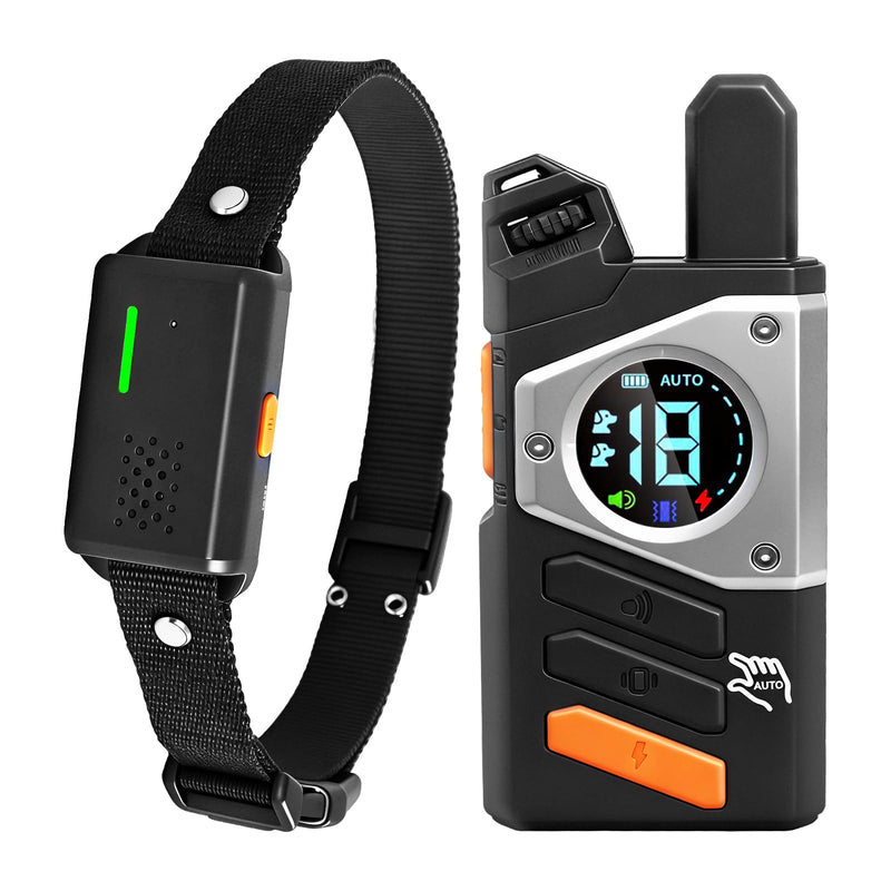 CanineJoy Dog Shock Collar and Automatic Bark Collar - 2-in-1 4200FT Dog Training Collar with Remote Control, Waterproof Electric Collar with 4 Training Modes, Security Lock, Rechargeable E-Collar - PawsPlanet Australia