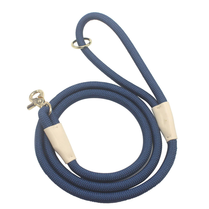 5FT Strong Nylon Braided Dog Rope Leash, Dog Walking Lead, Dog Leash for Training Small Medium Large Dogs (Navy Blue, 5FT x 10mm) Navy blue - PawsPlanet Australia