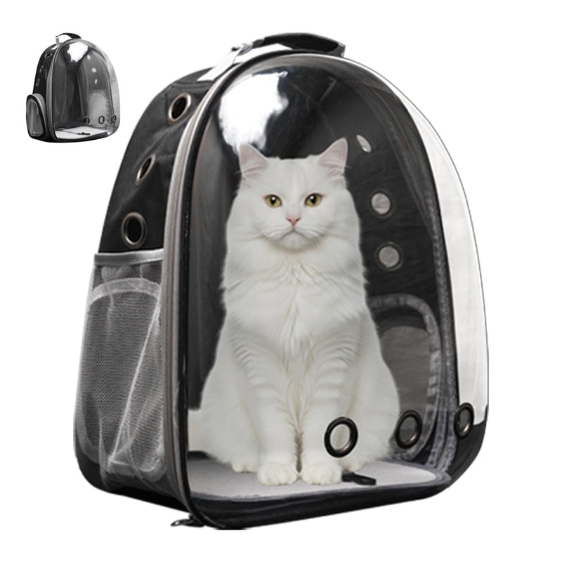 Cat Carrier Backpack, Airline Approved Bubble Pet Carrier Backpack for Small Medium Dogs Cats, Transparent Space Cat Backpack for Hiking Camping Travel Outdoor Use - PawsPlanet Australia