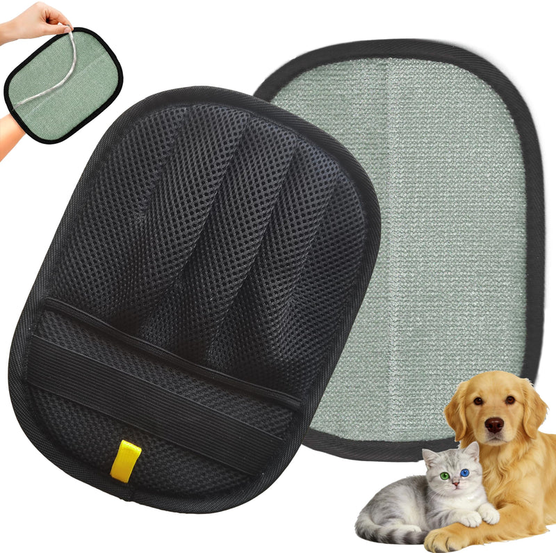 Pet Hair Removal Glove for Cat & Dog,Resuable Five-Finger Electrostatic Magic Brush,Washable Multi-Surface Pet Hair Remover Tool for Furniture, Clothing, Sofa, Carpet, Bed & Car