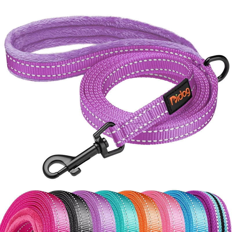 Didog 6 FT Purple Dog Leash for Small Medium Dogs, Reflective Dog Leash with Soft Padded Handle, Slim 5/8" Width & 360° Swivel Clasp for Daily Walking/Training 5/8''x 6 FT - PawsPlanet Australia
