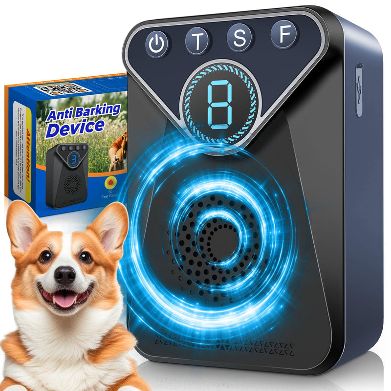 2026 Upgraded Anti Barking Device for Dogs, Ultrasonic Dog Bark Deterrent Device with 9 Modes&33FT Range, Rechargeable Barking Control, Safe&Humane Dog Barking Deterrent Devices Barking Silencer