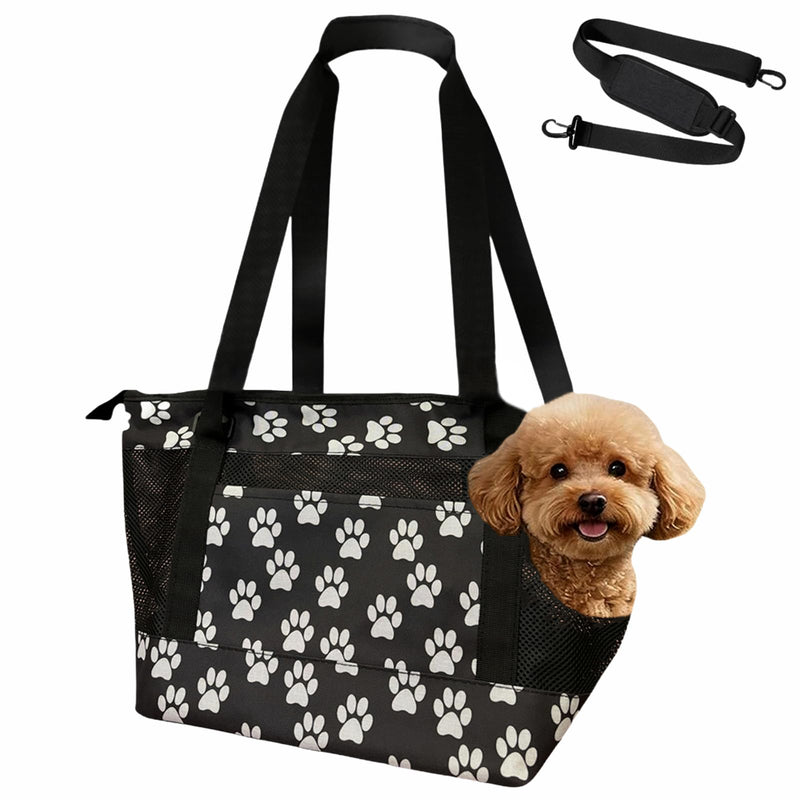 Dog Purse Carrier for Small Dogs with Pocket,Dog Carriers Soft Sided,Pet Carrier Purse for Puppy and Cats Up to16 lbs,Dogs and Puppies Tote Bag Carrier,Collapsible Travel Puppy Carrier Black Medium(2-9LBS) - PawsPlanet Australia