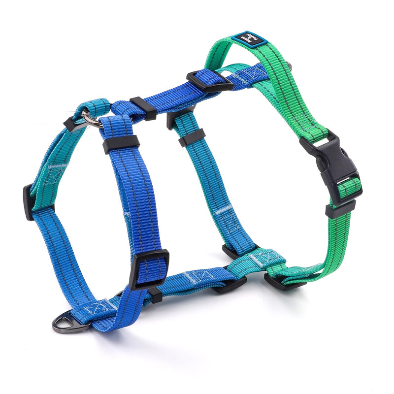 Roses&Poetry Dog Harness for Large Dogs, 6 Point Adjustable Fit No Pull Harness with Handle for Control and Easy Walking, Reflective Pet Halter Harnesses（Bluegreen-L） L BlueGreen（Harness Only Without Leash） - PawsPlanet Australia