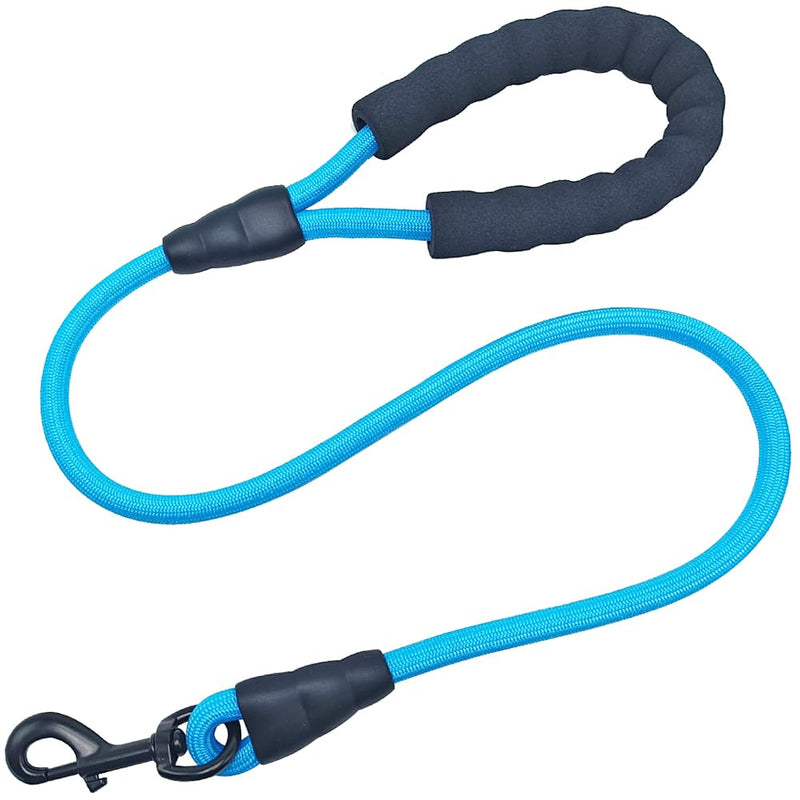 3FT Strong Nylon Rope Dog Leash with Comfortable Padded Handle Classic Dog Leash 1/2" for Medium Large Dogs Walking Blue - PawsPlanet Australia