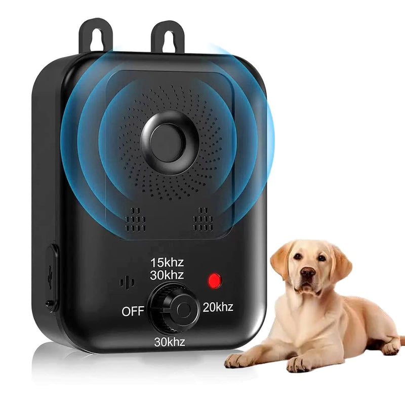 Anti Barking Device for Dogs, Ultrasonic Dog Bark Deterrent Devices, Dog Barking Deterrent Devices, 3 Modes Ultrasonic Bark Box, Dog Barking Stopper Long Range 33ft - for Indoor & Outdoor Use Grey