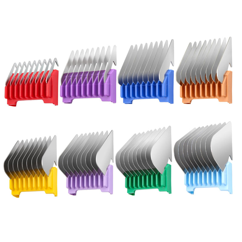 Animal Stainless Steel Clip Attachment Guide Comb Set for 5-in-1 Detachable Blade Pet Dog and Cat Grooming Clippers U-Shaped Blade(Not compatible with A5 style Detachable Blade)