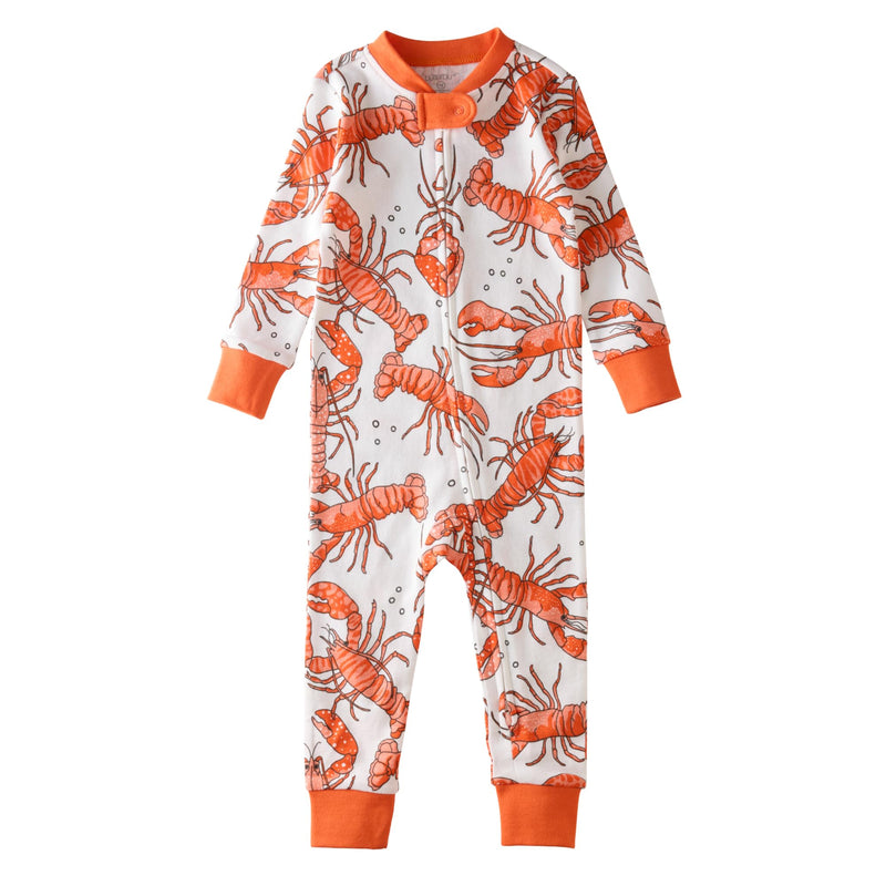 Shawn Snug-fit Footless Baby Pajamas One-Piece 100% Organic Cotton Zip Front Sleeper PJs for Baby Boys & Girls 12 Months Claw-some