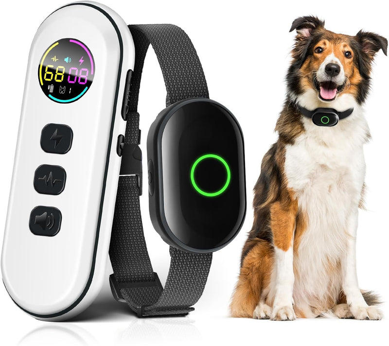 2025 Upgraded Shock Collar for Dogs, Dog Training Collar with Remote Control for Medium Large Dogs, 3 Training Modes - Beep, Vibration and Shock with Safety Lock, IPX7 Waterproof, Rechargeable,Black Black