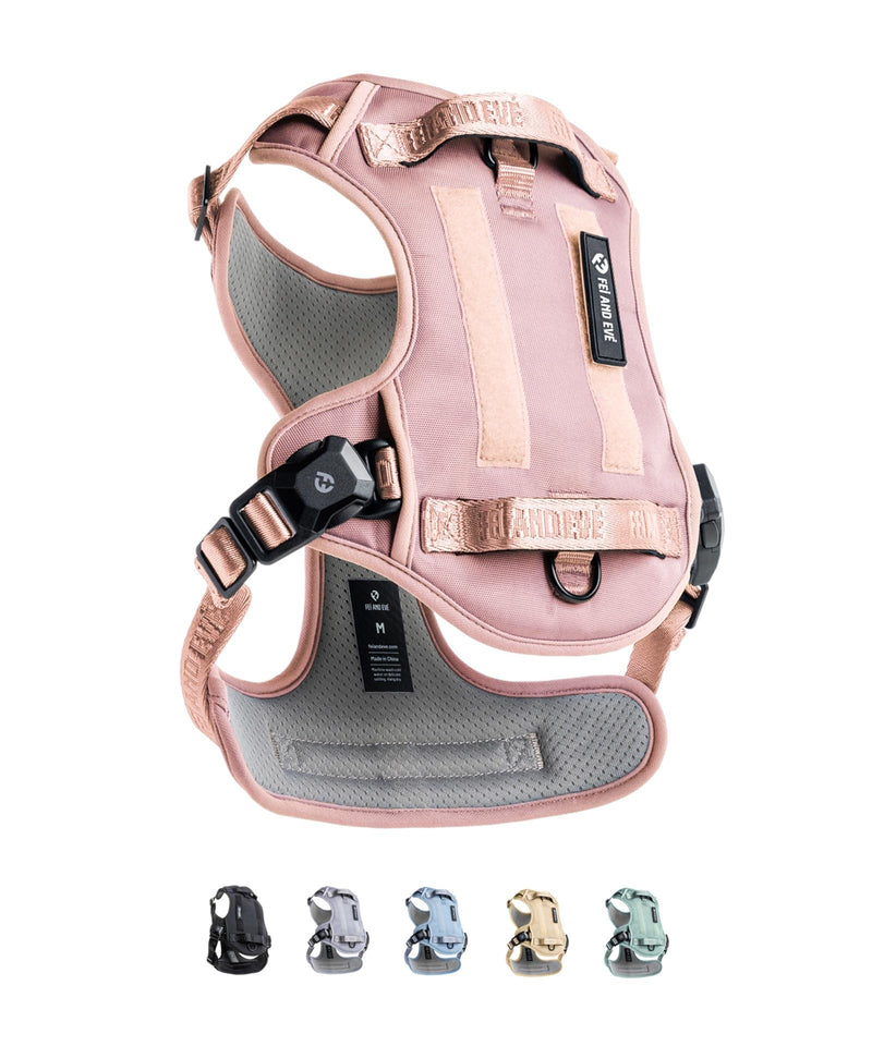 2026 New Edition, Fei & Eve MagEase Dog Harness - 3-Second Magnetic Buckles | 3-Point No-Pull Control | Heavy-Duty 900D Nylon | Dual Safety Handles | Breathable Mesh | Adjustable Fit | X-Large, Pink XL - PawsPlanet Australia