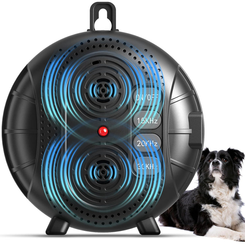 Anti Barking Device for Dogs, Rechargeable Ultrasonic Bark Box with 3 Adjustable Modes, Safe Dog Bark Deterrent Device with 35ft Range Indoor and Outdoor Use Black - PawsPlanet Australia