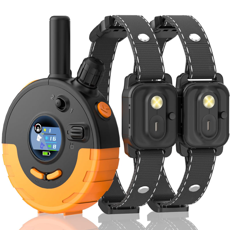 RPZ Dog Shock Collar with Remote Control, Dog Training Collar, E Vibration Collar for Large Medium Small Dogs, 4 Training Modes Rechargeable IPX7 Waterproof 4200FT, 2pcs 2 pcs - PawsPlanet Australia