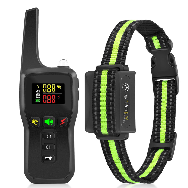 PetJoy Dog Bark Collar with Remote, Bark and Training Collar 2-in-1, Auto Bark Collar with Safe Shock (Level 1-100), Vibration (Level 1-100), Auto Mode (Sensitivity 1-5) and Beep - PawsPlanet Australia