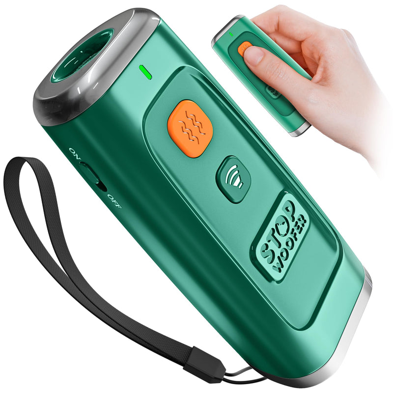 Stop Dog Barking Instantly – Ultrasonic Dog Bark Deterrent Device Humane No-Shock Barking Silencer & Dog Trainer for Indoor & Outdoor Use Effective Bark Control Solution for Small Medium Large Dogs Green