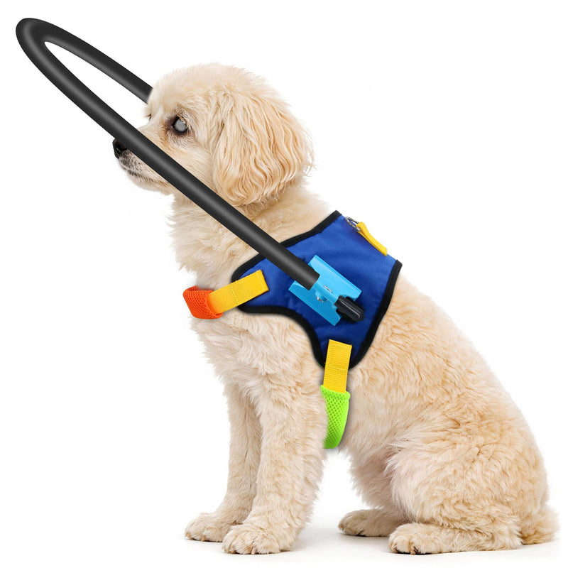 Blind Dog Halo Harness, Adjustable Protective Halo Collar for Blind Dogs,Navigation Assistance for Visually Impaired Pets (XS for 9.5-13.5in) XS for 9.5-13.5in