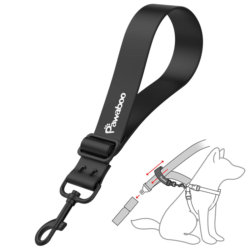 Pawaboo Dog Car Seatbelt, 20 in Adjustable Universal Pet Safety Belt, Chew-Proof Dogs Car Restraint with Adjustable Strap, PVC Shell Dog Seatbelt Harness, Dogs Leash with 360° Hook, Black 20in-1Pack - PawsPlanet Australia