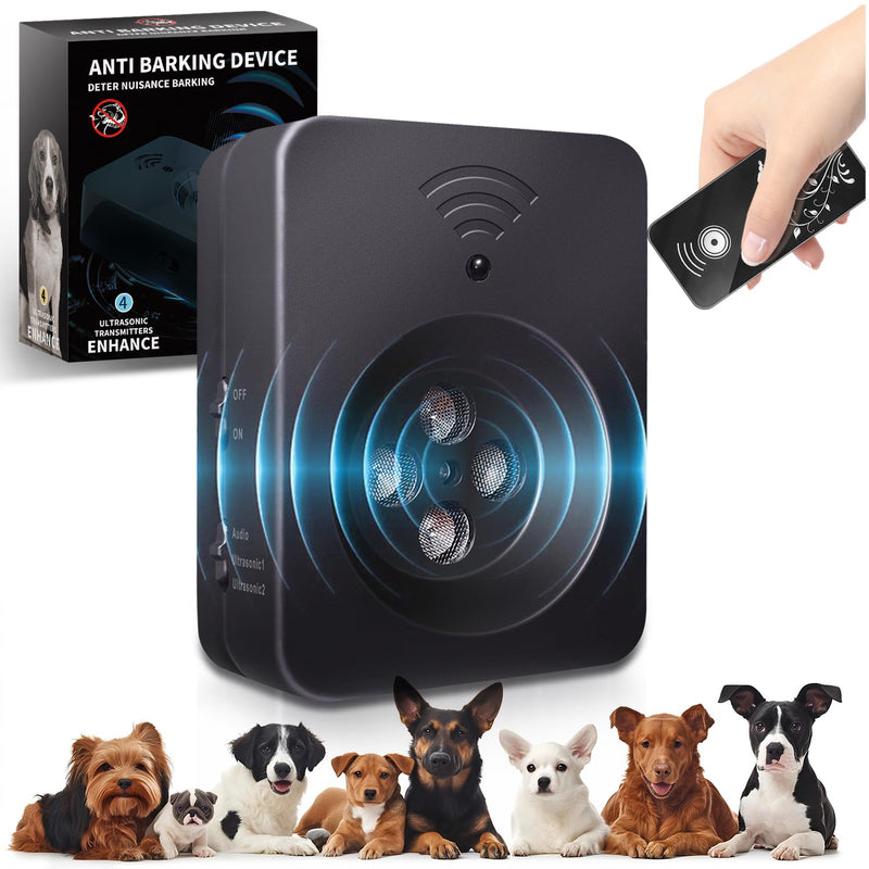 Anti Barking Device for Dogs-Ultra Sonic Dog Bark Deterrent Devices Long Range 50ft | Ultimate Ultrasonic Bark Control Device for Dogs | 3 Modes Ultrasonic Bark Box，Silencer Dog Barking Indoor/Outdoor Upgraded version - PawsPlanet Australia