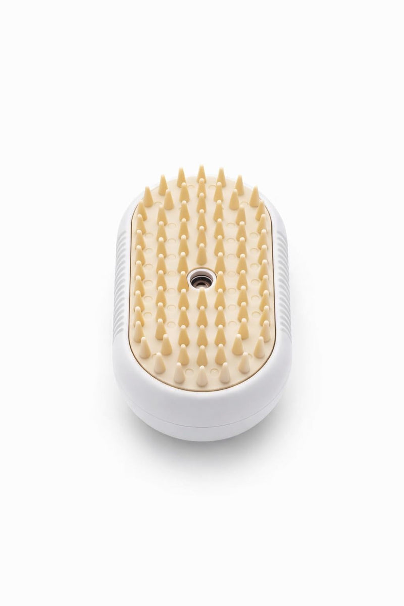 Electric Cat Grooming Brush with Spray, Rechargeable Pet Deshedding Comb, Self Cleaning Hair Removal Brush for Long & Short Hair Pets