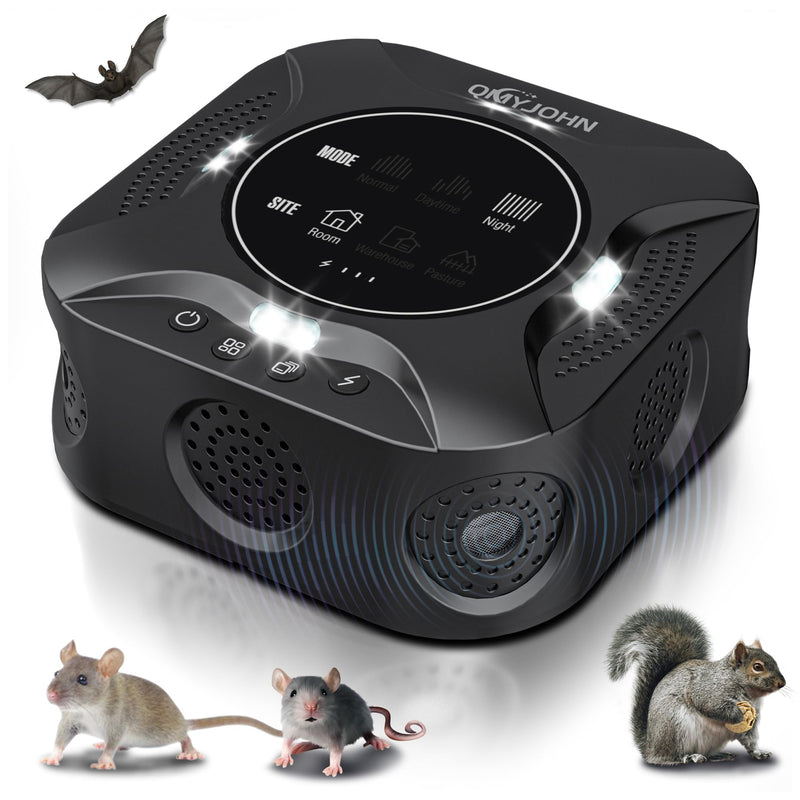 Indoor Ultrasonic Pest Repeller Plug-in, with a Display Screen & LED Strobe Light, Effectively Repels Mice, Squirrels, Roaches & Other Rodents up to 3900 Sq.Ft. Suitable for Attics, Garages, etc. 1 Count (Pack of 1) - PawsPlanet Australia