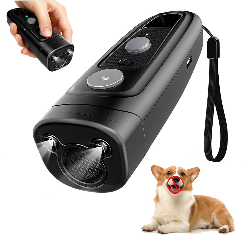 Dog Barking Control Devices,Dog Training Device-Dog Training，Training/Deterrent Mode，Train and Control Your Dog,Effective Barking Control Device LED Flashlight for Training Behavior Correction-Black Black - PawsPlanet Australia