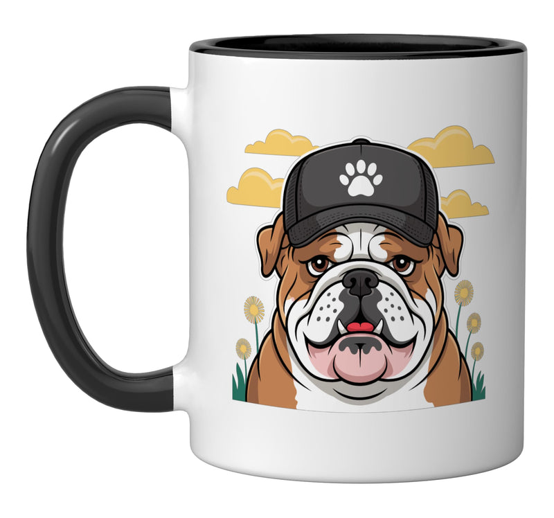 Cute Bulldog Dog Sunglasses Pet Lovers Dogs Ceramic Mug, Black/White 11 Ounces - PawsPlanet Australia