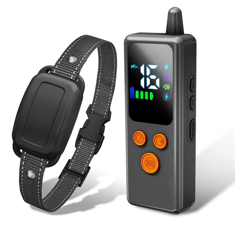 Shock Collars, 5000FT Dog Training Collar with Remote, IPX7 Waterproof E-Collar Featuring Beep, Vibration, Shock, No-Shock Mode, fit for Small Medium Large Dogs Black 1 in 1
