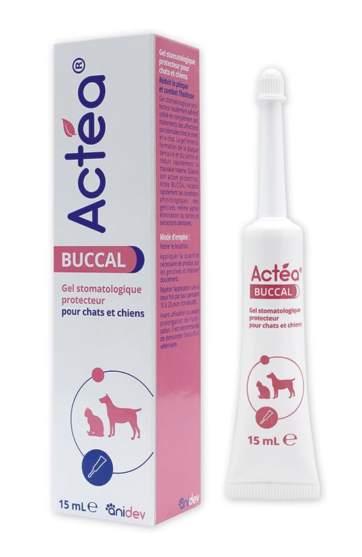 Anidev Actéa Bad Breath - Soothing Gel for Gums for Dogs and Cats - Oral Hygiene - Limit Tartar and Bad Breath - Soothing Effect Repairing and Protective 15 ml