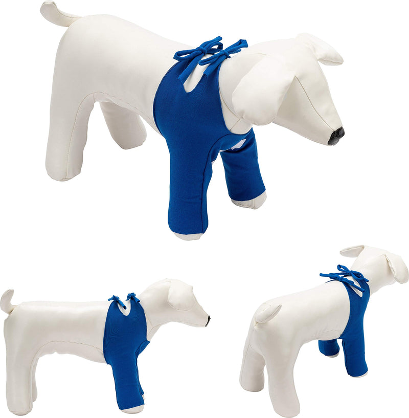 Post-operative suit for dogs and cats, protects wounds and bandages and allows the animal to move freedom of movement. Model 061 - Protection of the front legs with cords (XXS)