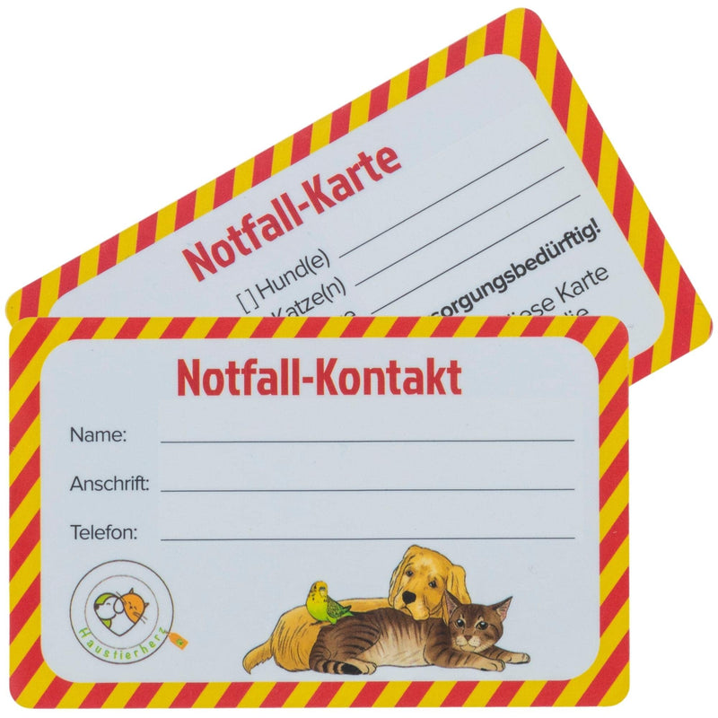 Pet Emergency Card - Emergency ID for Dogs & Cats - Waterproof - Credit Card Size, for Wallet, Car, Keychain, Set of 5 Safety Gadget for Pets Credit Card Size