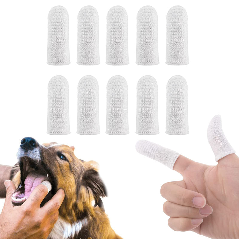 Dog Toothbrush Fingerling Pack of 10 Pet Toothbrush Pet Finger Cots Toothbrush Reusable Finger Dental Care for Dental Care Small Dogs and Cats, Easy Oral Care