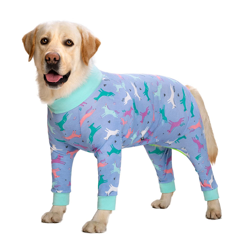 Rehab Suit for Medium and Large Dogs After Surgery, Breathable Full Cover Dog Bodysuit Onesie Pajamas Cone E Collar Alternative Surgical Abdominal Wounds and Skin Protection 30 Purple