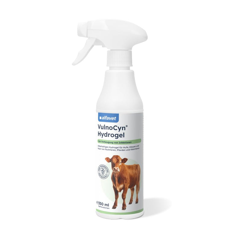 alfavet VulnoCyn Hydrogel 350 ml - Skin & Wound Spray for Small Animals, Horses & Farm Animals - Wound Spray Against Bacteria, Viruses & Fungi - Hydrogel with Long-Lasting Effect, pH Neutral & Alcohol Free