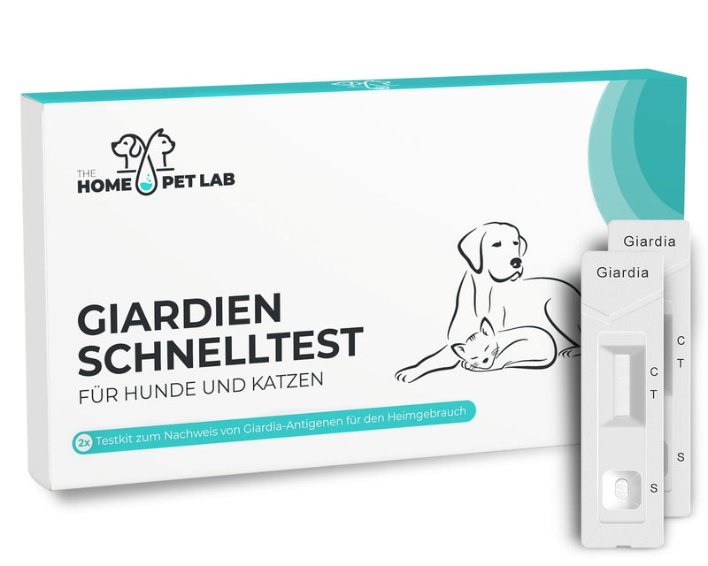 The Home Pet Lab 2 x Giardia Quick Test Dog & Cat - Giardia Test Reliable as Test for Intestinal Parasites and Diarrhea - For Dogs and Cats with Giardia (2 x Test) 2 x Test