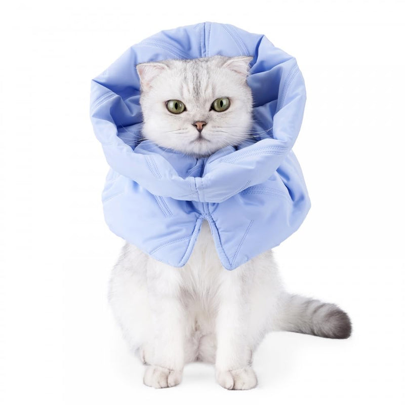 MiOYOOW Cat Recovery Collar, Cat Protective Collar, Adjustable Pet Cone Collar, Waterproof Clasps, Collars, Post-Operative Protective Collar, Leak Protection for Large Cats M