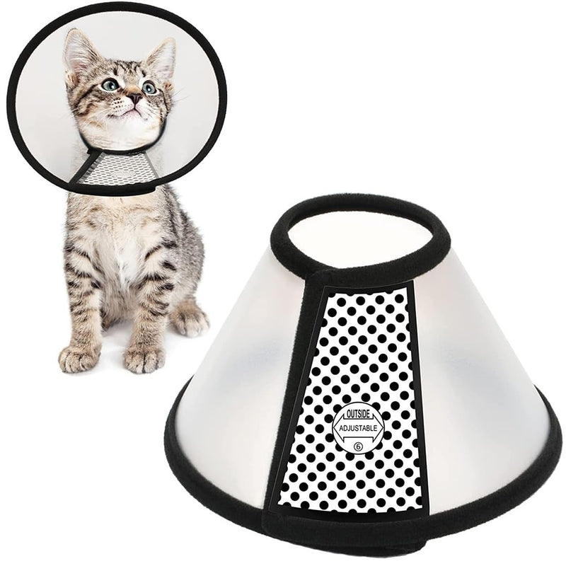 1 Pet Collar Plastic Elizabethan Plastic Elizabethan Collar Soft Cat Protective Collar Lightweight Elizabethan Collar for Kittens Puppies XS (15-18 cm)
