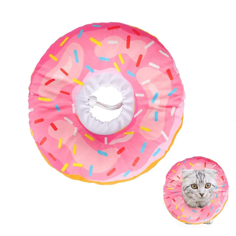 Cat Collar, Adjustable Collar Cat Collar for Cats Small Dogs After Surgery, Soft Sunflower Cat Recovery Collar Cone (Pink&Size: S) Rosa&Größe: S