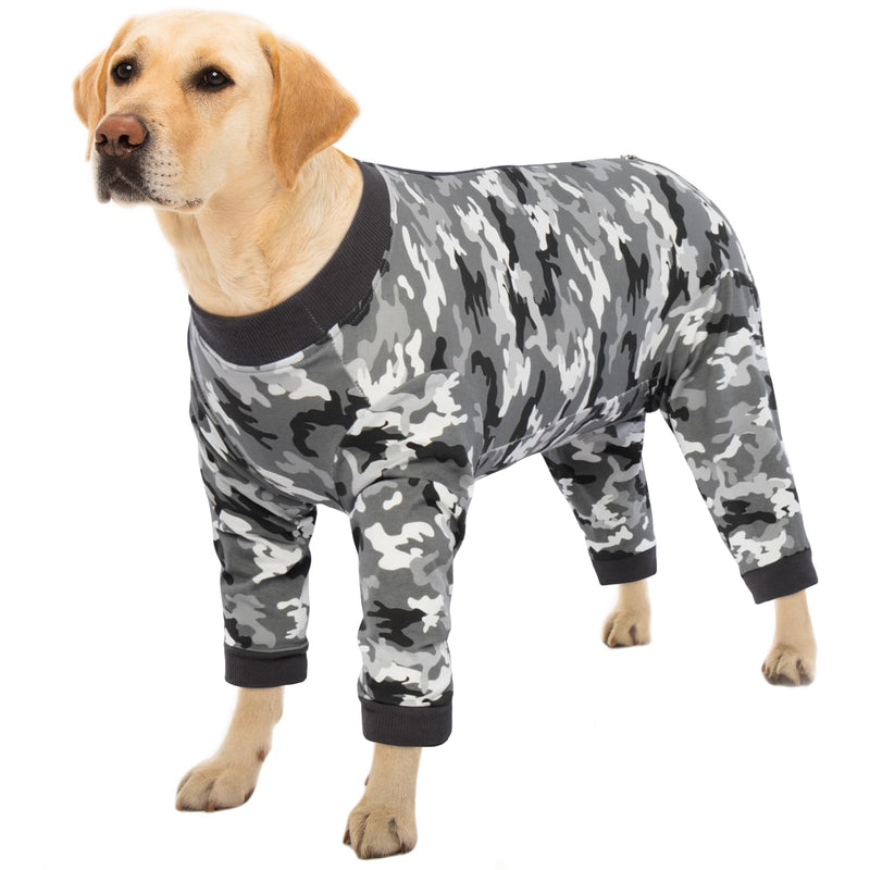 Kuoser Dog Bodysuit After Surgery for Large Dogs Pajamas, One-Piece Surgery Body Dog Castration Male, Dog Bodysuit Dog Suit with Legs, Long Sleeves for Dogs, Surgical Body, Dog Collar Alternative, 2XL 2XL (back: 55cm; chest: 80cm) camouflage