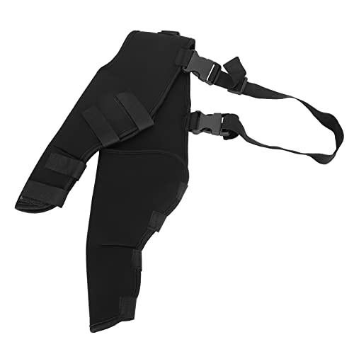 Akozon Pet Dog Knee for Hind Leg Recovery Hip Brace Support Arthritis Right Leg Arthritis Suitable for Small Dogs Such as Yorkshire Terrier (Leggings) HJ25 rear double leggings black XS
