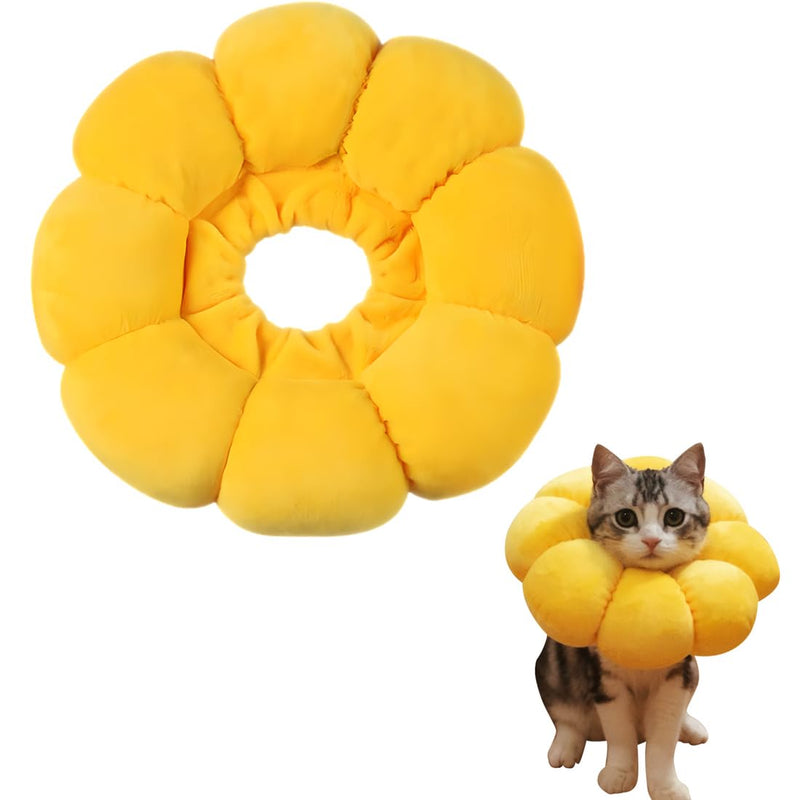 EIHI Cat Collar for Small Dogs After Surgery, Adjustable Collar, Soft Sunflower for Recovery, Collar
