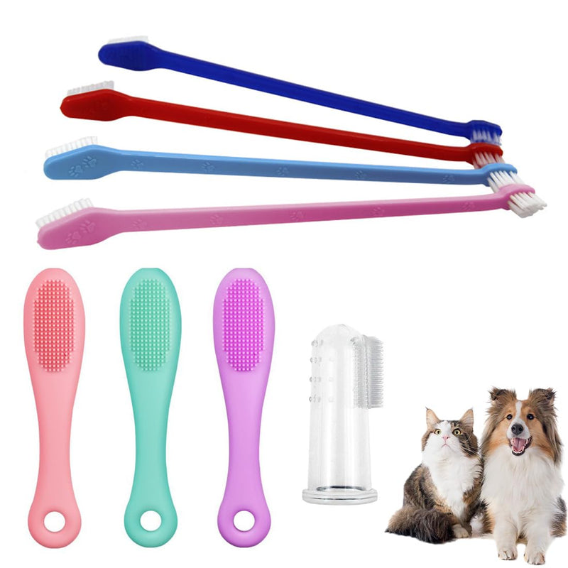 Small Dog and Cat Toothbrush, Pack of 8 Small Dog Pet Toothbrush, Cat Toothbrush, Mini Toothbrush, Dental Care for Dogs, Oral Hygiene, Deep Clean Pet Teeth, for Puppies
