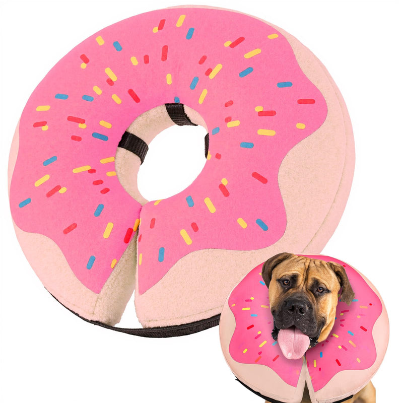 Gimars Dog Collar Leak Protection Large After Surgery, Neck Circumference 14-18 inch, Soft Donut Shaped Dog Collar, Alternative to E-Collar and Elizabethan Collar for Large Dogs pink L (neck circumference 35.6‚Äì45.7 cm)