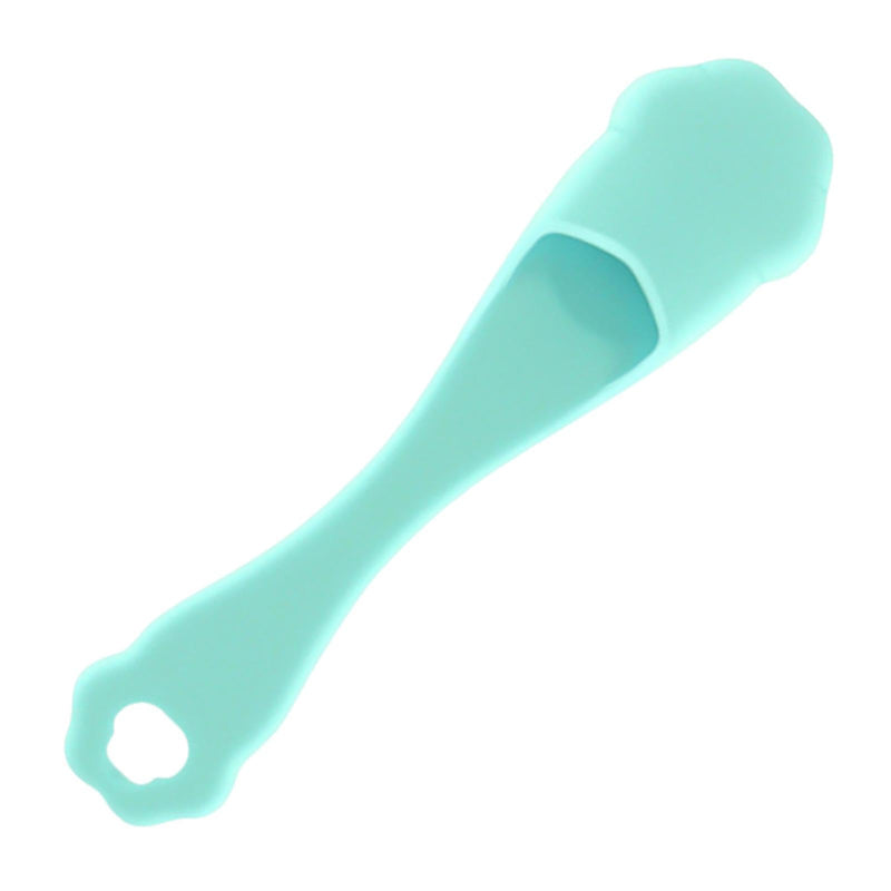 Dog toothbrush, silicone toothbrush for dog fingers, pet toothbrush in paw shape, toothbrush for care, green, 1 piece (pack of 1).