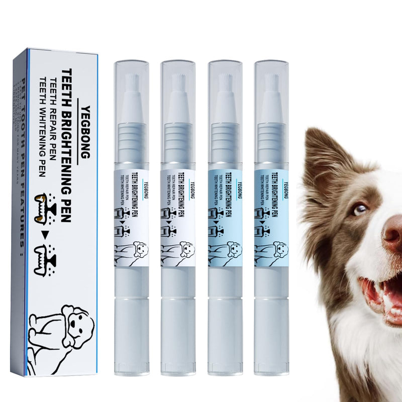 Pet Toothbrush Pen Pet Oral Repair Gel Pen for Dogs Tartar Remover Dog Suitable Improvement of Bad Breath and for Removing Tartar in Pets Pack of 4