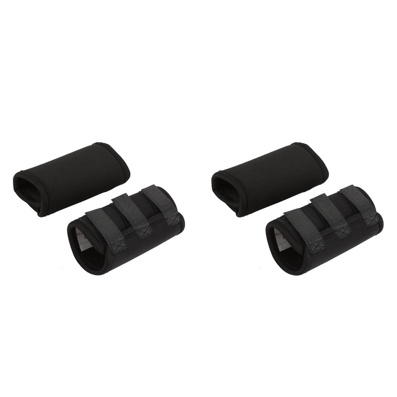 Tnfeeon 2 Pairs Dog Front Leg Wrist Guards Leg Support Knee Pads Carpal Support Point Clamp Elbow Guard Chain for Dogs with Arthritis Injuries Black (M)