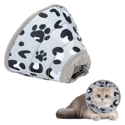 Adjustable Collar Cat Soft Cat Collar Cat Collar Soft for After Surgery and Injuries Dog Collar Prevents Licking Wounds Cat Collar (S)
