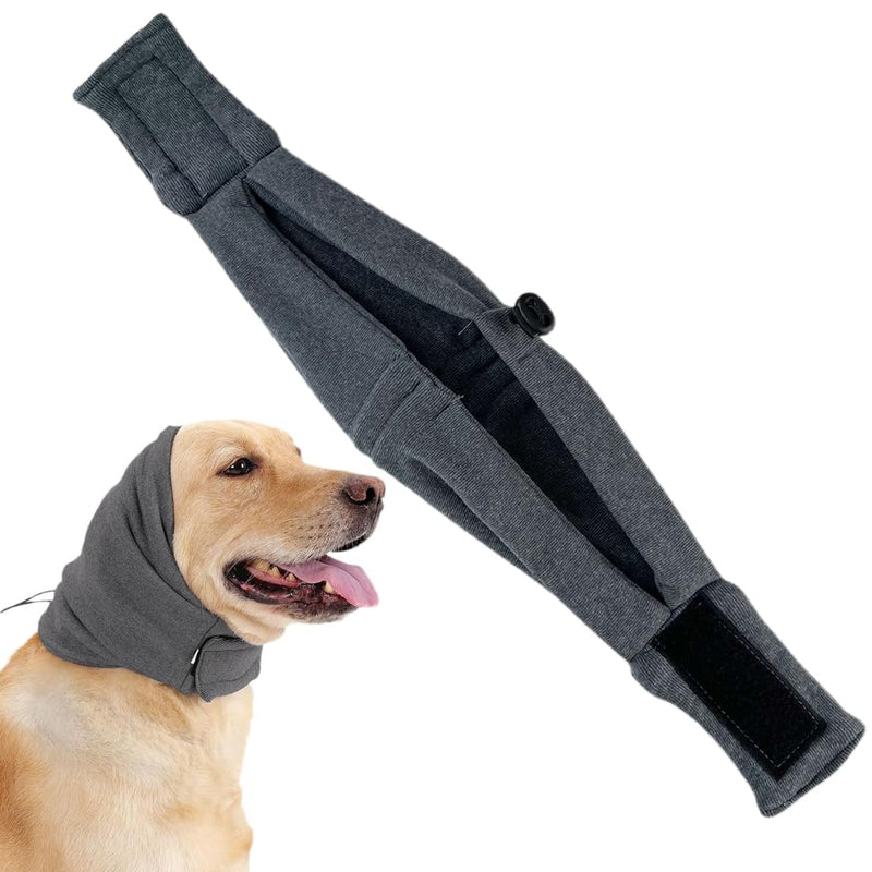Earmuffs for Dogs, Dog Earmuffs, Dog Earmuffs for Noise Reduction, Dog Hearing Protection, Soothing Hood, for Relieving Anxiety in Dogs, Grey, M