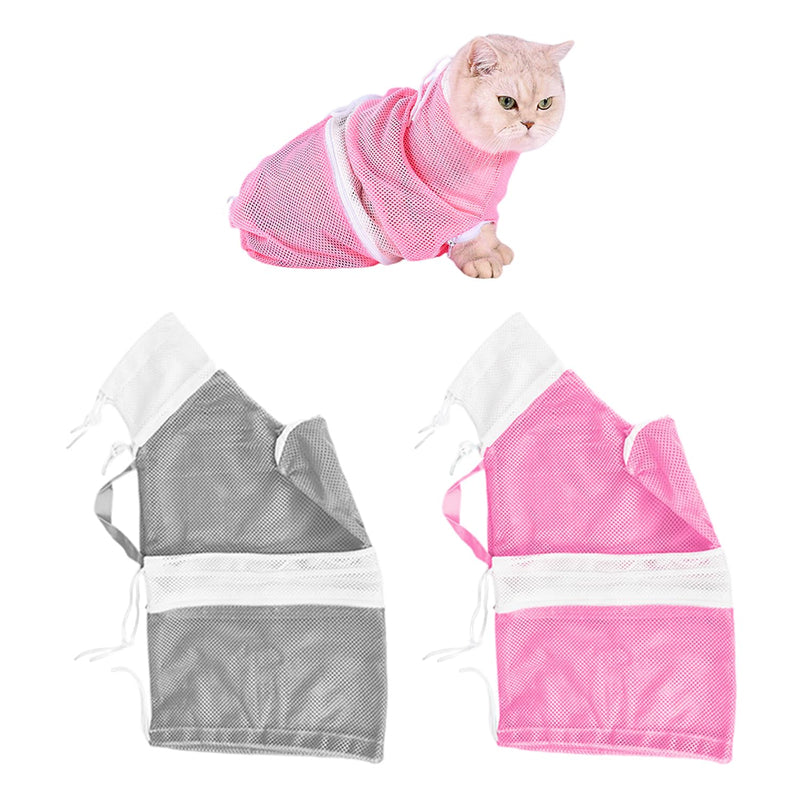 Pack of 2 Cat Wash Bags, Cat Storage Bag, Adjustable Retention Bag, Cat Care Accessories, Pet Supplies