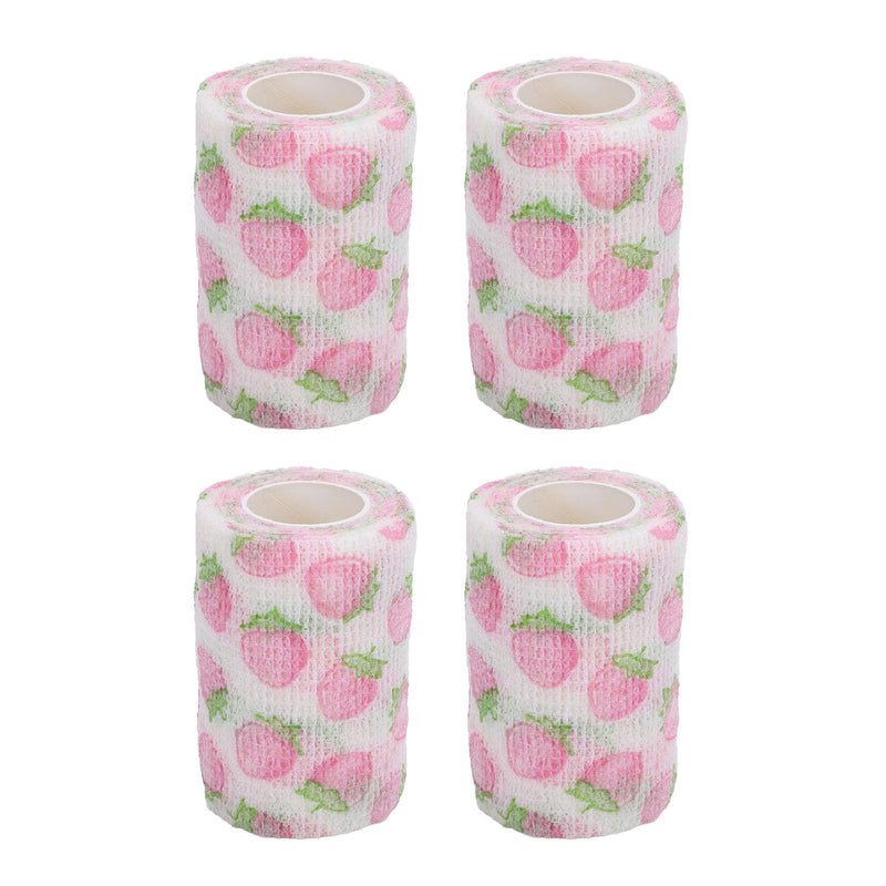 Buachois Pack of 4 Vet Wrap Bandage, 3 Inch Self-Adhesive Bandage, Wide, Elastic Vet Tape Wrap, Cohesive Gauze for Pets