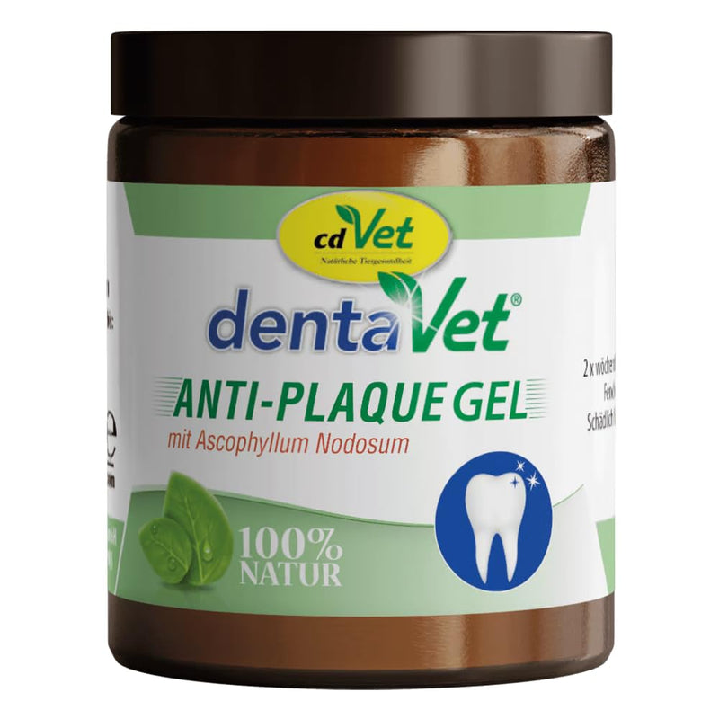 dentaVet AntiPlaque Gel 35 g Natural Tooth Gel for Dogs and Cats for Effective Cleaning and Protection Against Plaque and Tartar