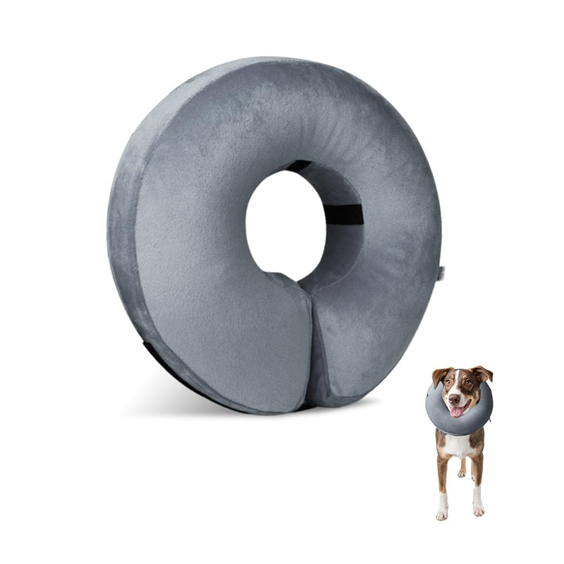 Inflatable Collar Dog Protective Collar, Dog Collar Leak Protection, Cat Collar, Adjustable Collar for Dogs After Surgery, Recovery Collar Soft Collar for Puppies M